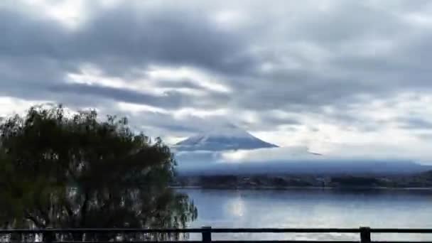 富士山の眺め車の背景から — ストック動画