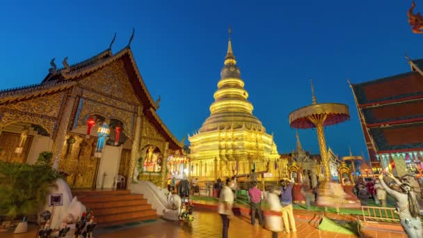 Lampoon Tailândia Novembro 2022 Thais Visitantes Vêm Visitar Famoso Wat — Vídeo de Stock