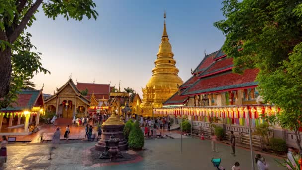 Lampoon Tailandia Noviembre 2022 Tailandeses Visitantes Vienen Visitar Famosa Wat — Vídeos de Stock