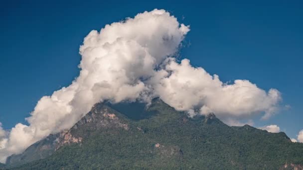 Time Lapse Majestuosa Vista Doi Luang Chiang Dao Norte Tailandia — Vídeos de Stock