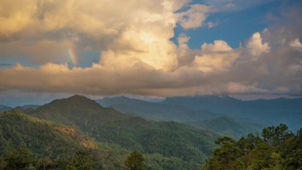 Time Lapse Majestuosa Vista Doi Luang Chiang Dao Norte Tailandia — Vídeos de Stock