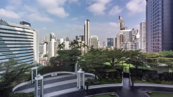Bangkok Thailand January 2023 Time Lapse View Bangkok High Rises — Stok Video