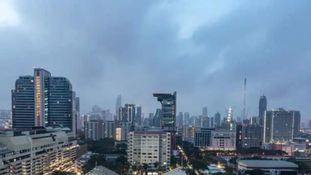 Bangkok Thailand January 2023 Time Lapse View Bangkok High Rises — Stockvideo