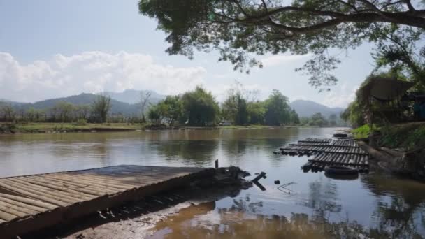 Chiang Mai Thajsko Prosince 2022 Krásný Výhled Řeku Amphora Chiang — Stock video