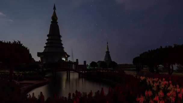 Chiang Mai Thaïlande Février 2023 Vue Nuit Temporelle Des Étoiles — Video