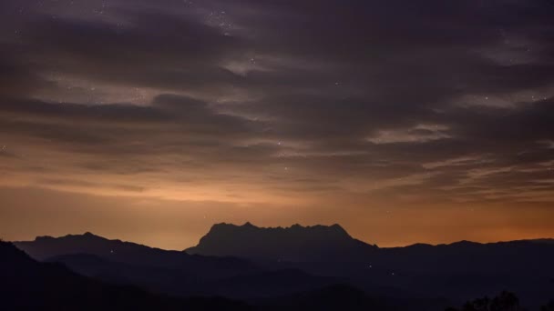 Time Lapse View Beautiful Morning Sunrise Moving Clouds Doi Luang — Video