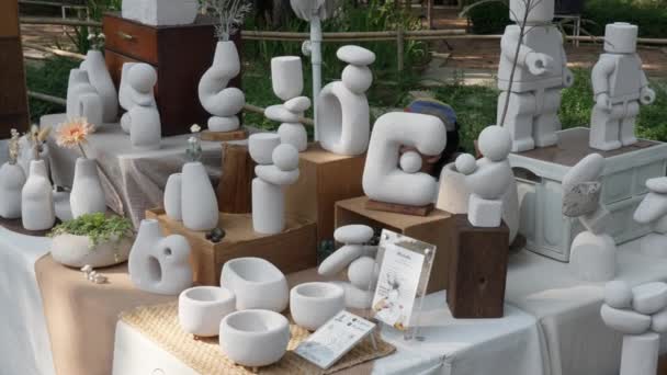 Chiang Mai Tailandia Mayo 2023 Pequeñas Tiendas Locales Arte Artesanía — Vídeos de Stock