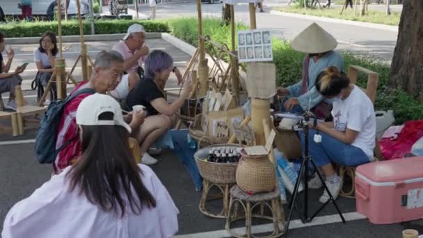 Chiang Mai Ταϊλάνδη Μαΐου 2023 Μοναδικό Πάγκο Καφέ Πωλεί Ποτά — Αρχείο Βίντεο