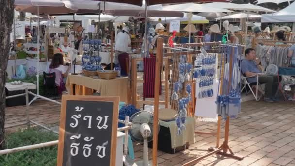 Chiang Mai Thailand Maj 2023 Människor Njuter Sin Tid Shopping — Stockvideo