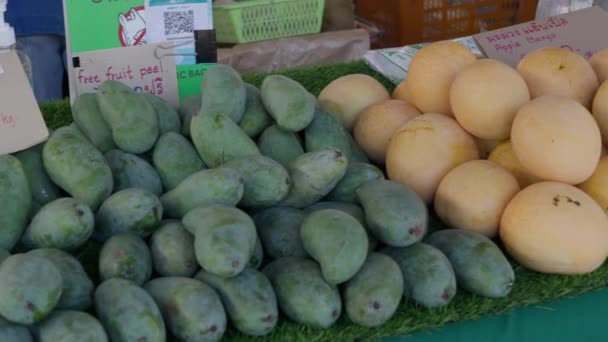 Chiang Mai Thailand Obst Und Gemüse Bananen Wie Mangos Kartoffeln — Stockvideo