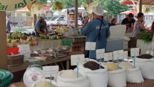 Chiang Mai Tailandia Mayo 2023 Los Agricultores Locales Están Vendiendo — Vídeos de Stock