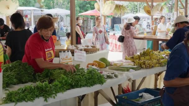 Chiang Mai Tailândia Maio 2023 Agricultores Locais Estão Vendendo Suas — Vídeo de Stock