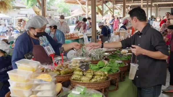 Chiang Mai Thailand Mei 2023 Lokale Boeren Voedselleveranciers Die Hun — Stockvideo