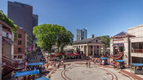 Boston Abd Eylül 2023 Güneşli Bir Günde Quincy Market Veya — Stok video