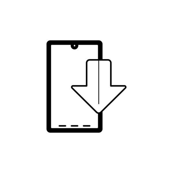Stáhnout Přes Smartphone Stáhnout Podle Potřeby Neplňte Pevný Disk Odpadky — Stockový vektor