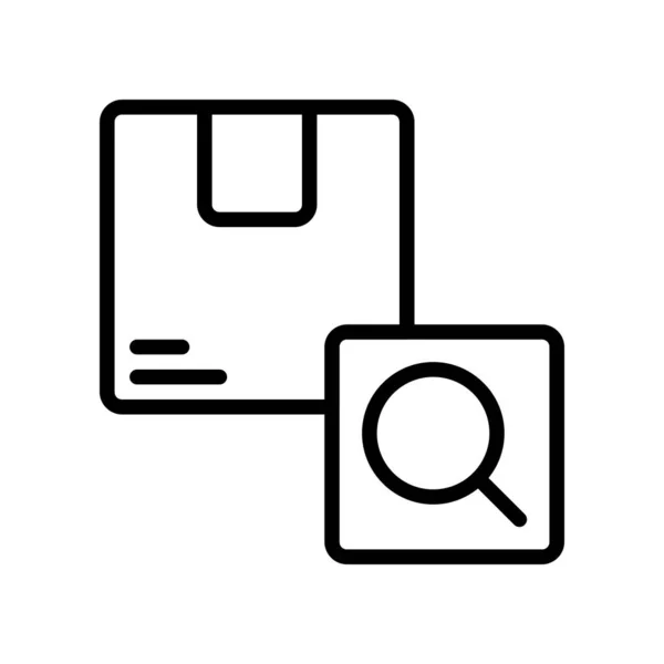 Recherche Paquets Icône Recherche Paquets Commandés Manquants Illustration Vectorielle — Image vectorielle