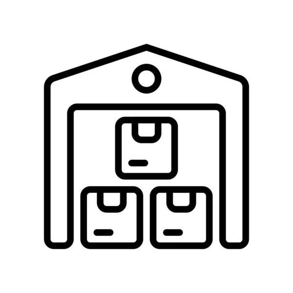 Lagerhaus Symbol Den Warenbestand Speichern Vektorillustration — Stockvektor
