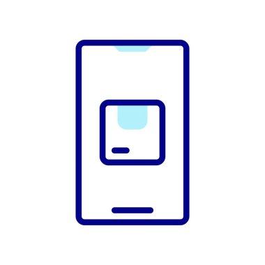 Paket Çevrimiçi simgesini sipariş et, akıllı telefon kullanarak ürünleri internetten sipariş et. Vektör İllüstrasyonu.