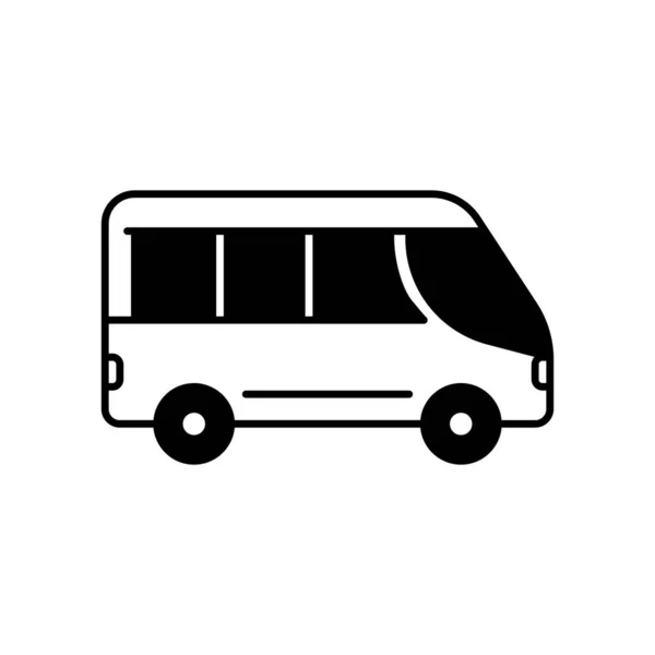 Otobüs Simgesi Otobüsle Herhangi Bir Yeri Getir Vektör Llüstrasyonu — Stok Vektör