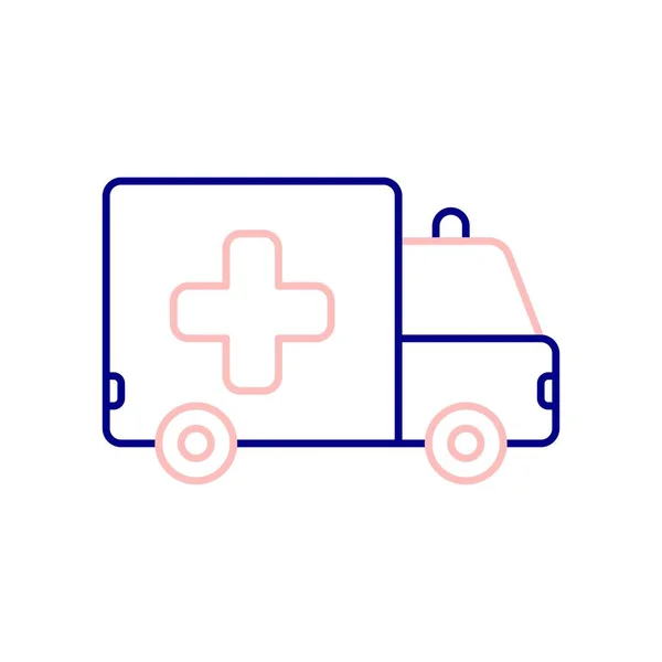 Ambulance Car Icon Deal Emergencies Ambulance Vector Illustration — Stock Vector
