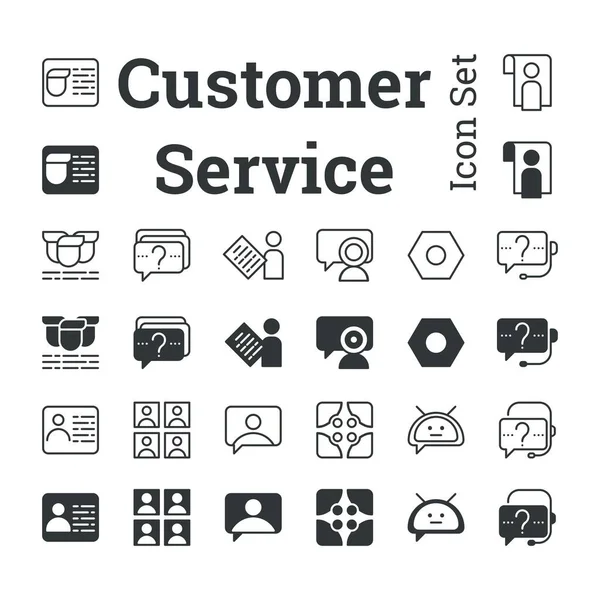 Vector Icon Set Customer Service Essentials — Stock Vector