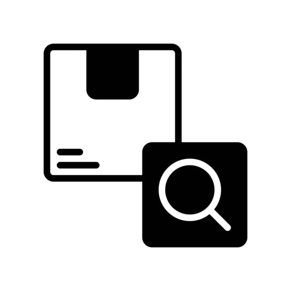 Recherche Paquets Icône Recherche Paquets Commandés Manquants Illustration Vectorielle — Image vectorielle