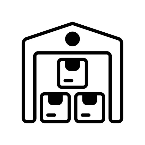 Lagerhaus Symbol Den Warenbestand Speichern Vektorillustration — Stockvektor