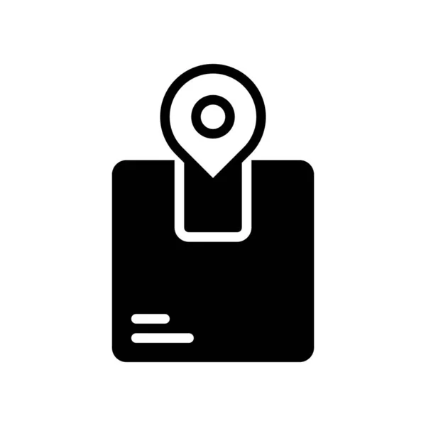 Ikona Lokalizacji Przesyłki Śledzenia Przesyłki Ilustracja Wektora — Wektor stockowy