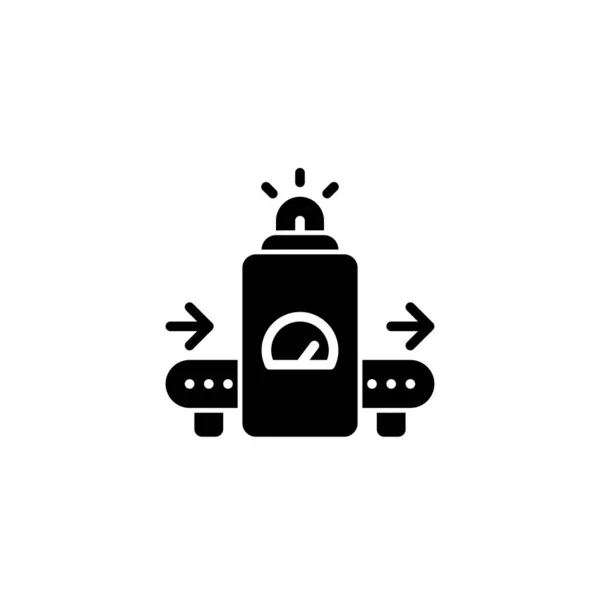 Dieses Symbol Eignet Sich Für Themen Zusammenhang Mit Automatisierung Fließband — Stockvektor