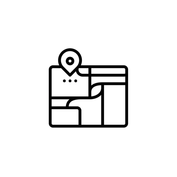 Легко Находите Адреса Точно Перемещайтесь Окрестностям Помощью Интерактивной Карты Местоположения — стоковый вектор