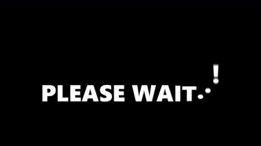 Minimalist Lütfen Alfa arkaplan beyaz metin yükleme bekleyin. Yüksek kalite 4k görüntü