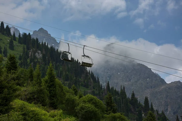 Cableway Mountains Almaty — Stock Photo, Image