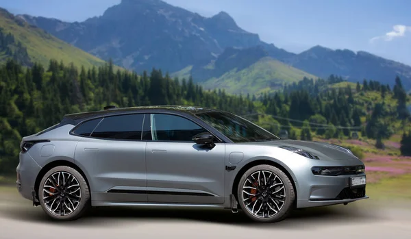 Zeekr spor elektrikli araba. Kazakistan Cumhuriyeti 08 / 01 / 2023.