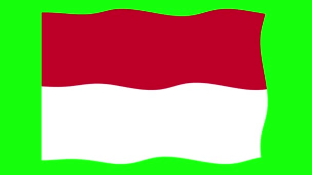 Индонезия Ожидании F2D Анимации Фоне Зеленого Экрана Цикл Плавной Анимации — стоковое видео