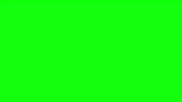 巴西绿色屏幕背景下的滚动动画 循环无缝动画 一组变化运动图形 — 图库视频影像