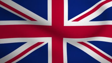 United Kingdom Waving Flag Background Animation. Looping seamless 3D animation. Motion Graphic