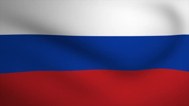 Russian Waving Flag Background Animation Англійською Завантаження Безшовної Анімації Графічний — стокове відео