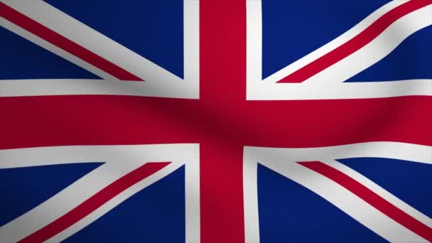 英国飘扬国旗背景动画 循环无缝3D动画 运动图形 — 图库视频影像