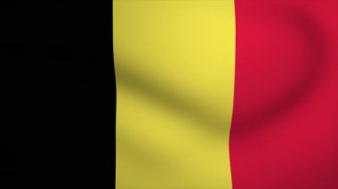 Belgium Waving Flag Background Animation. Looping seamless 3D animation. Motion Graphic