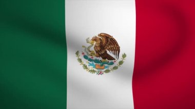Mexico Waving Flag Background Animation. Looping seamless 3D animation. Motion Graphic