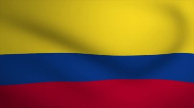 Colombia Waving Flag Background Animation. Looping seamless 3D animation. Motion Graphic