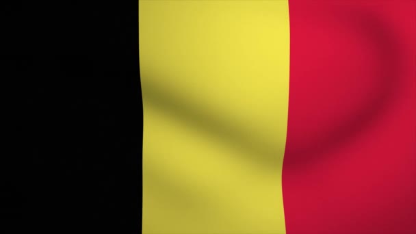 Belgium Waving Flag Background Animation Looping Seamless Animation Motion Graphic — Stockvideo