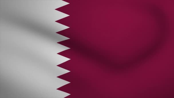 Κινούμενο Φόντο Σημαία Κατάρ Κινούμενα Σχέδια Looping Απρόσκοπτη Animation Γραφικό — Αρχείο Βίντεο
