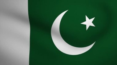 Pakistan Waving Flag Background Animation. Looping seamless 3D animation. Motion Graphic