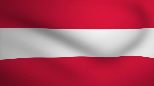 奥地利飘扬国旗背景动画 循环无缝3D动画 运动图形 — 图库视频影像