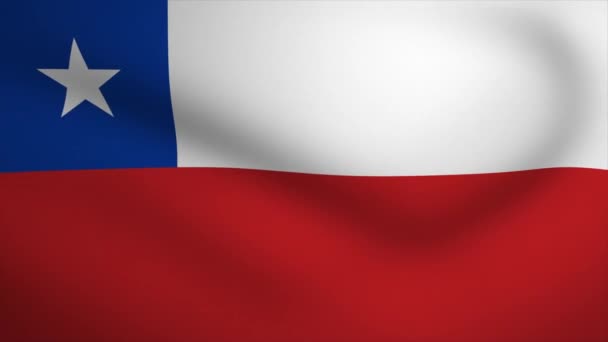 Chile Waving Flag Background Animation Looping Seamless Animation Motion Graphic — Vídeo de Stock