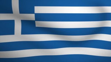 Greece Waving Flag Background Animation. Looping seamless 3D animation. Motion Graphic