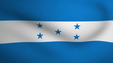 Honduras Waving Flag Background Animation. Looping seamless 3D animation. Motion Graphic