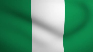 Nigeria Waving Flag Background Animation. Looping seamless 3D animation. Motion Graphic