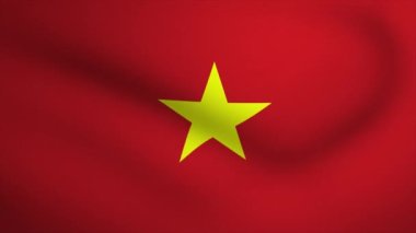 Vietnam Waving Flag Background Animation. Looping seamless 3D animation. Motion Graphic